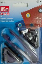 Ösen und Scheiben 5 mm, brüniert 