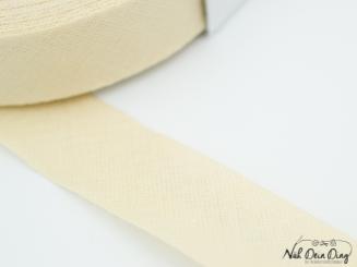 Baumwoll-Schrägband gefalzt 40/20 beige 