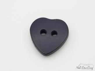 Knopf Herz blau 15mm 