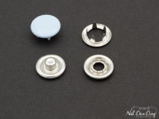 Jersey Druckknöpfe geschlossen hellblau 