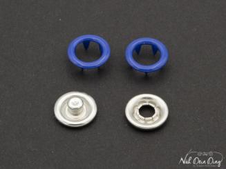 Jersey Druckknöpfe blau 