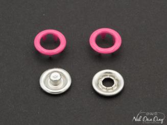 Jersey Druckknöpfe pink 