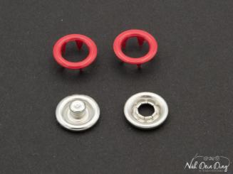 Jersey Druckknöpfe rot 