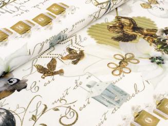 Baumwoll-Deko-Stoff Engel 