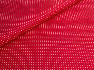 Baumwollstoff Pünktchen hellrot 637 