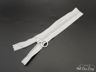 Reißverschluß nicht teilbar, silber 