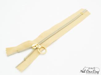 Reißverschluß nicht teilbar, gold 