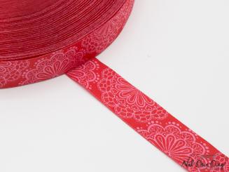 Webband SpitzenWerk rot-pink 