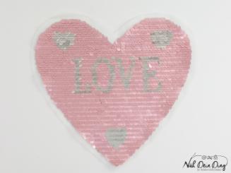 Wendepailetten Herz altrosa/silber 