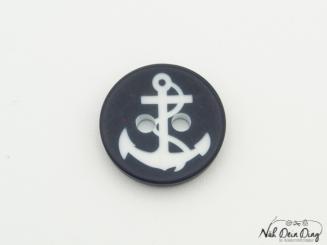 Knopf, 2 Loch, Anker, 15 mm 