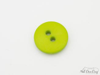 Knopf, 2 Loch, rund, klein, grün, 11 mm 