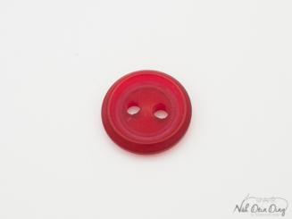 Knopf, 2 Loch, rund, 13 mm rot 