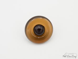 Knopf, rund mit Steg, 2 farbig, braun/braun, 16 mm 