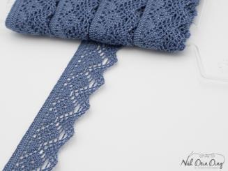 Klöppelspitze jeansblau, 27 mm 