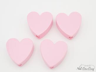 Schnullerketten Perle, Herz rosa 