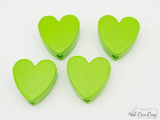 Schnullerketten Perle, Herz grün 