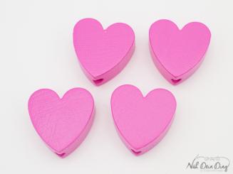 Schnullerketten Perle, Herz pink 