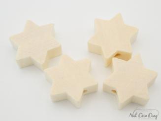 Schnullerketten Perle, Stern natur 