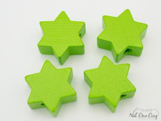 Schnullerketten Perle, Stern grün 