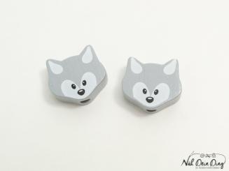Schnullerketten Perle, Fuchs grau 