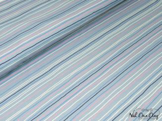 Jersey Streifen blau/rosa/weiß 