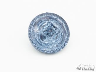 Knopf mit Steg, rund, türkis , 25mm 