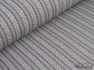 Jaquard-Jersey mit Zopfmuster, grau 