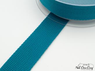 Baumwoll-Gurtband, 30 mm, grüntürkis 