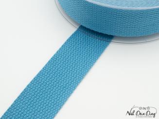 Baumwoll-Gurtband, 30 mm, helltürkis 