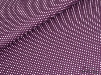 Baumwollstoff, lila mit weißen Sternchen 