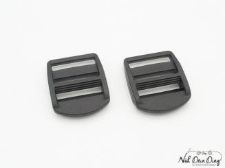 Klemm-Leiterschnallen 25 mm, schwarz 