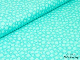 Baumwollstoff Punkte, türkis 