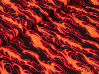 Baumwollstoff Flammen 