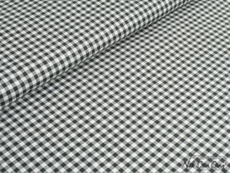 Baumwollstoff Karo grau/weiß 