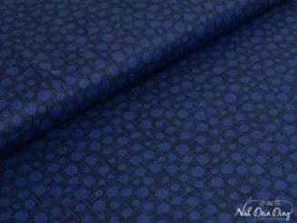 Baumwollstoff Punkte, dunkelblau 