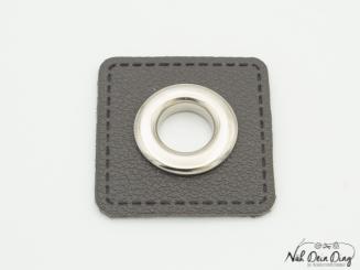 Ösenpatch dunkelgrau 