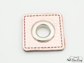 Ösenpatch altrosa metallic 