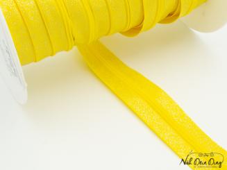 Endlosreißverschluss 3 mm glitzer, gelb 