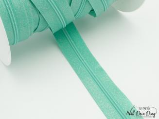 Endlosreißverschluss 3 mm glitzer, mint 