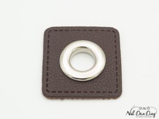 Ösenpatch dunkelbraun 