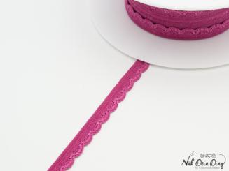 Wäschegummi, pink mit Wellenrand 