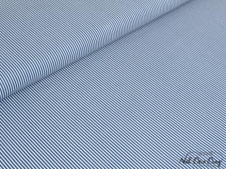 Baumwollstoff Streifen, blau/weiß 