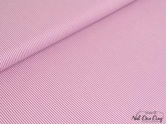 Baumwollstoff Streifen, pink/weiß 