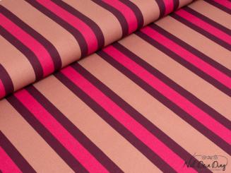 Canvas, Streifen, pink/bordeaux 