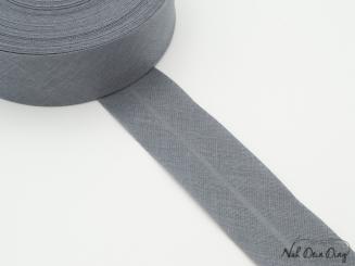 Baumwoll-Schrägband gefalzt 60/30 grau 04 