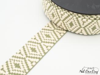 Ethno Gurtband, 38 mm, grün 