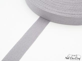 Baumwollgurtband 25 mm hellgrau 