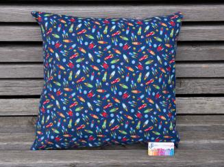 Kissenbezug 40x40 cm, Flanell, Raketen 