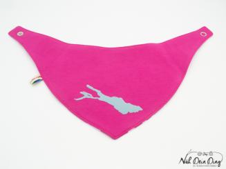 Sabberdichtes Halstuch Bodensee Herzen pink 