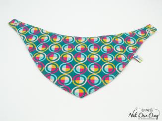 Sabberdichtes Halstuch Kreise Quadrate 